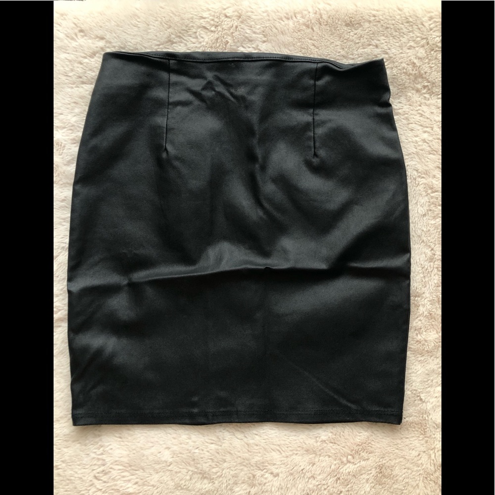 Black mini skirt